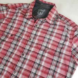 Kuhl Men's Medium Eluxur Plaid Shirt Short Sleeve Performance Hiking Camping
